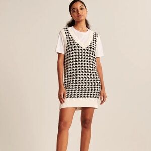 Abercrombie Argyle sweater vest dress